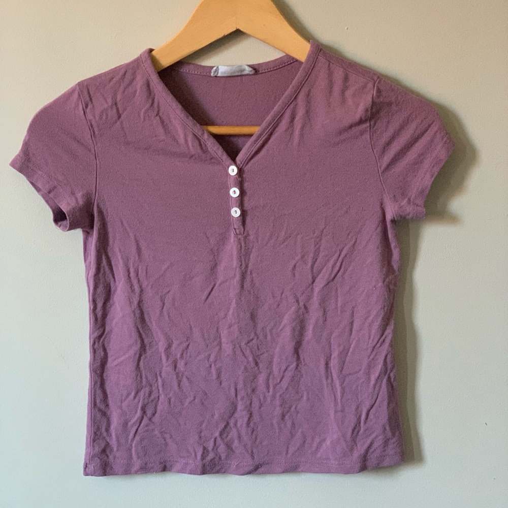 Hurley mauve purple v-neck t-shirt